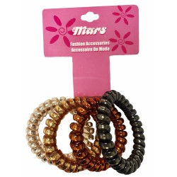 Coiled Hair Bands - Brown