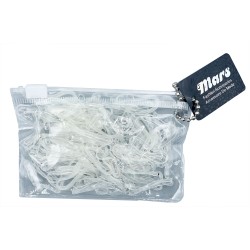 Mini Elastic Hair bands with Pouch- Clear