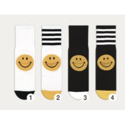 Long Cotton Socks - Happy Face